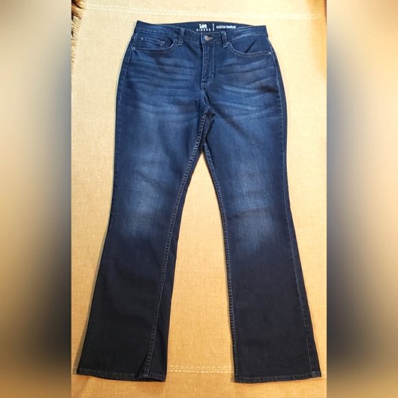 Lee Riders Womens Size 12 M Pockets Mid Rise Bootcut Denim Blue Jeans - Picture 2 of 10